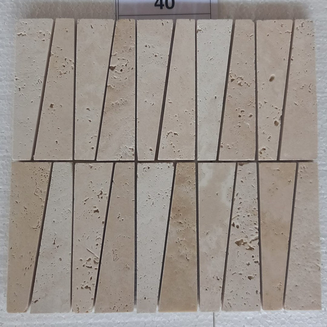 LIGHT BEIGE Trapezoid 12"x12" Honed Mosaic