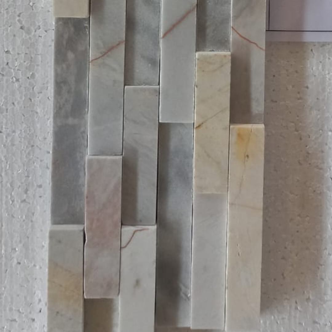 BIANCO VENUS Stacked 3d Honed Cladding