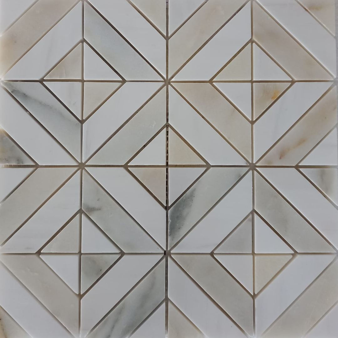 DOLOMITE & ICEBERG RUSTICO Matrix 12"x12" Polished Mosaic