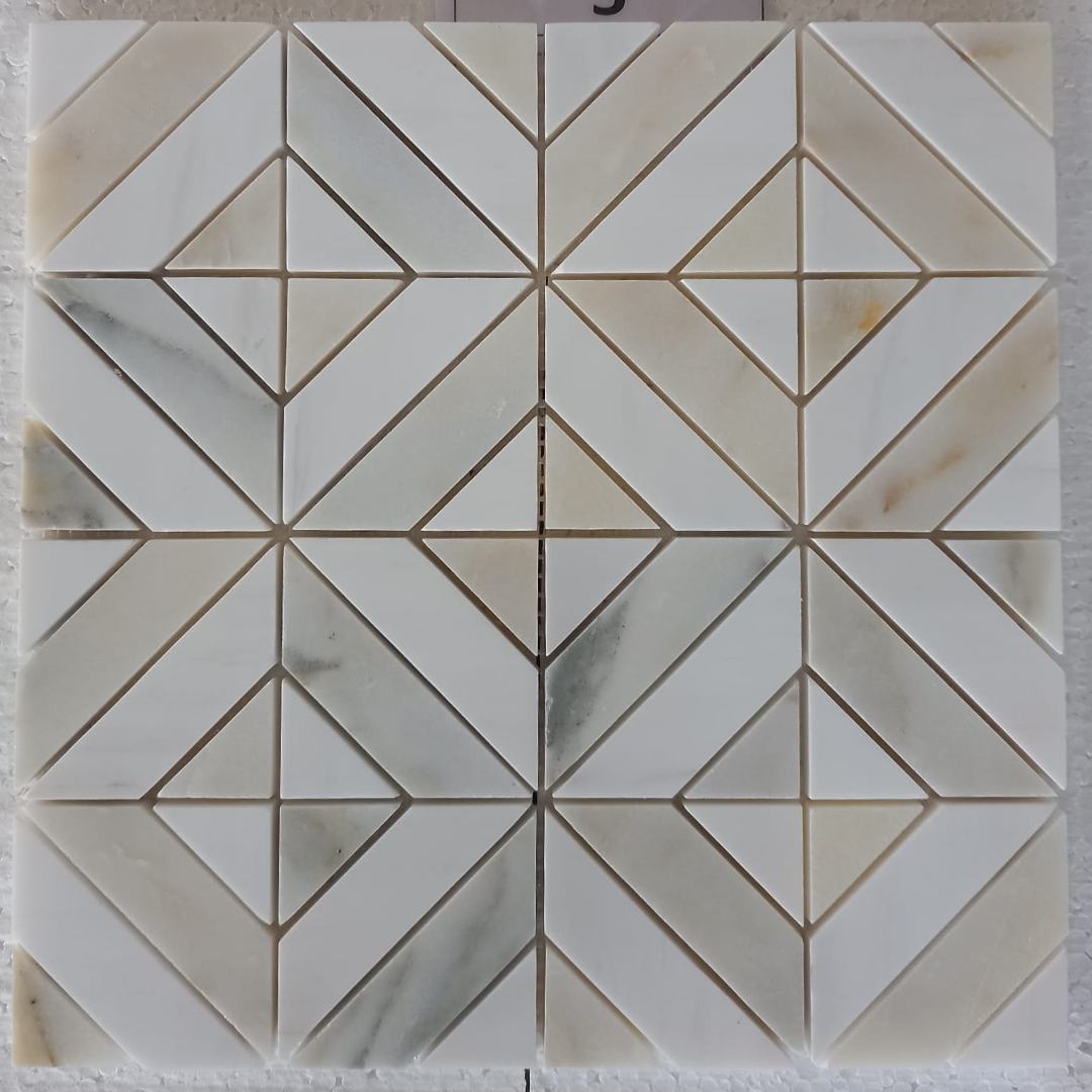 DOLOMITE & ICEBERG RUSTICO Matrix 12"x12" Polished Mosaic