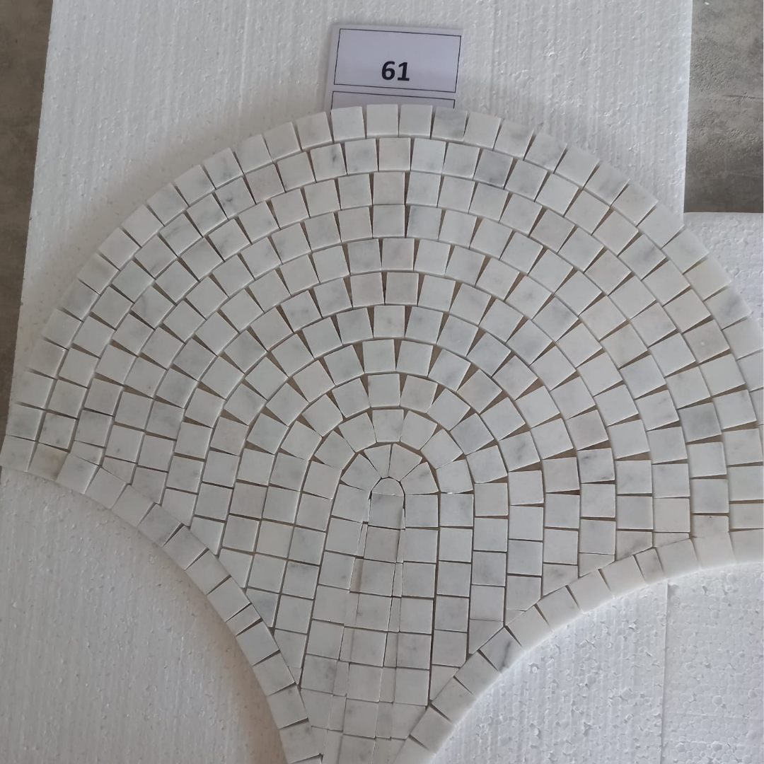 BIANCO WHITE Fan Polished Mosaic