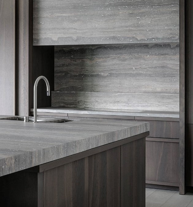 OCEAN BLUE Travertine Honed-Filled Slab