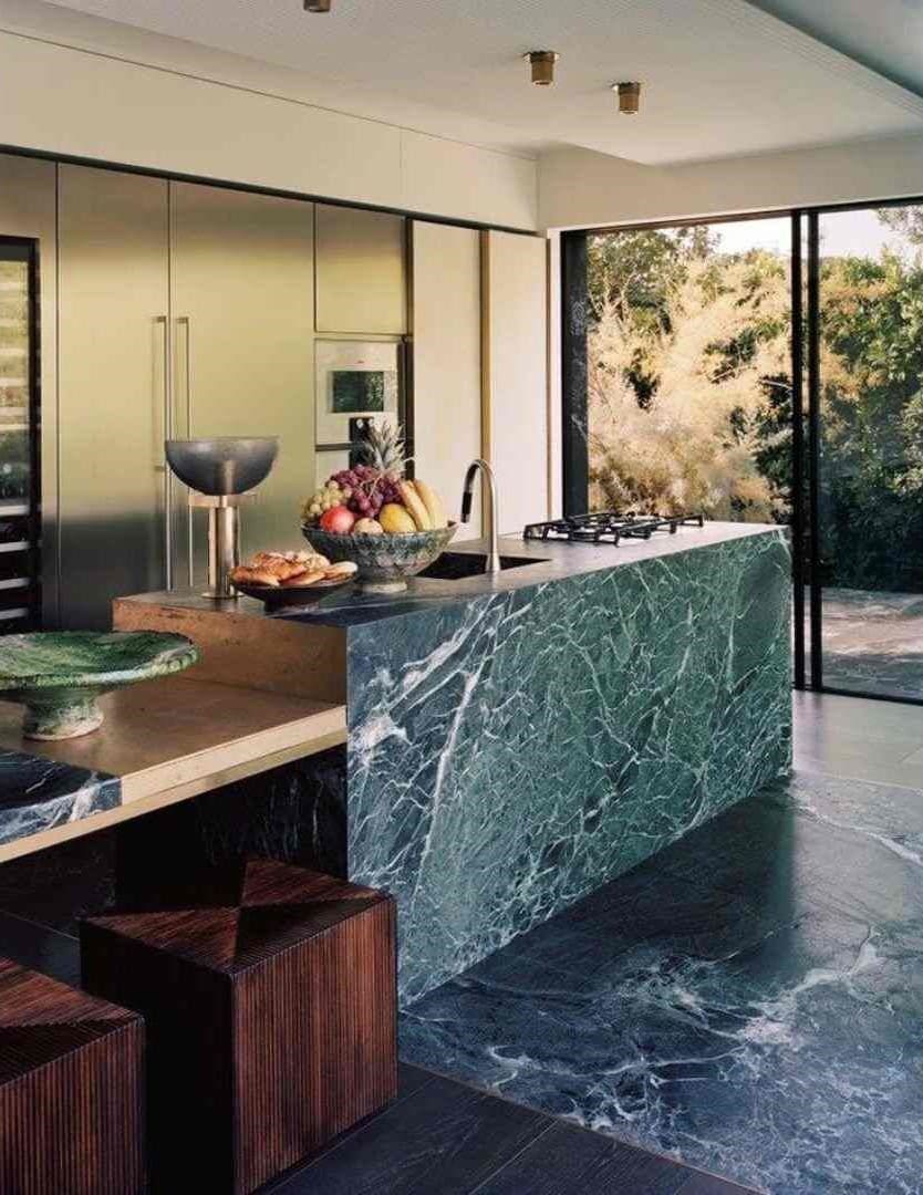 VERDE ALPI Marble Leather Slab - Hawaii Stone
