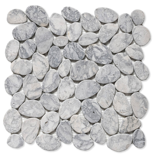 SWIRL GREY MARBLE, COBBLES