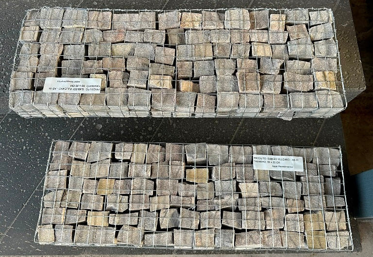 GABIAO VULCANO Basalt Split-face irregular squares Wall Veneer