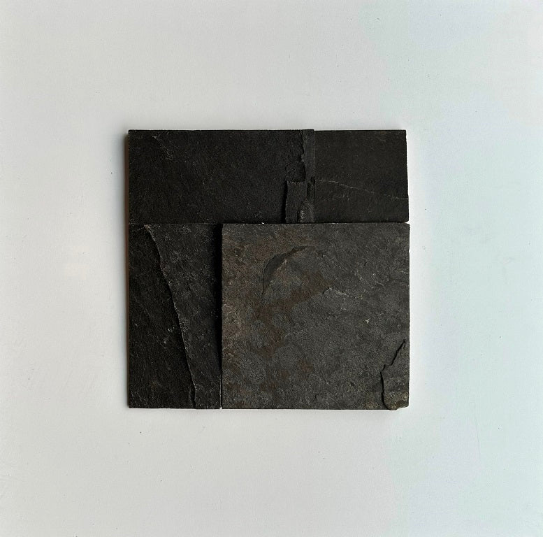 NAVARO SCURO Basalt Split-face rectangles & squares, stacked glued Wall Veneer