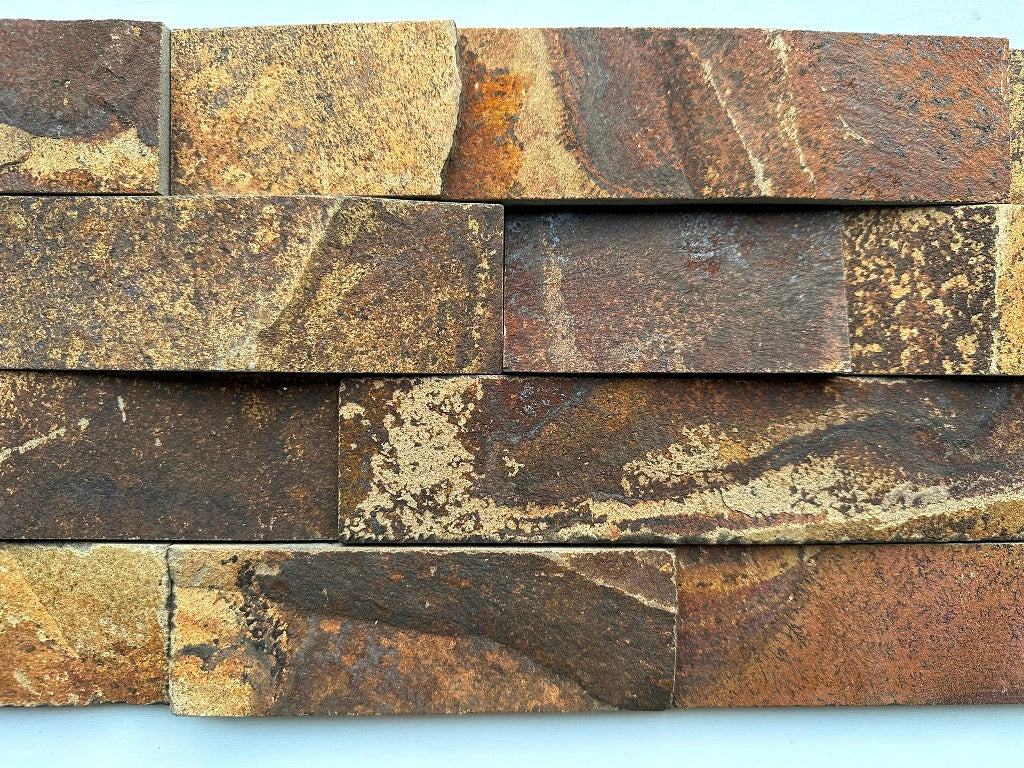 SIERRA MULTICOLOR Basalt Split-face various lenghts rectangles, stacked glued, interlocking Wall Veneer