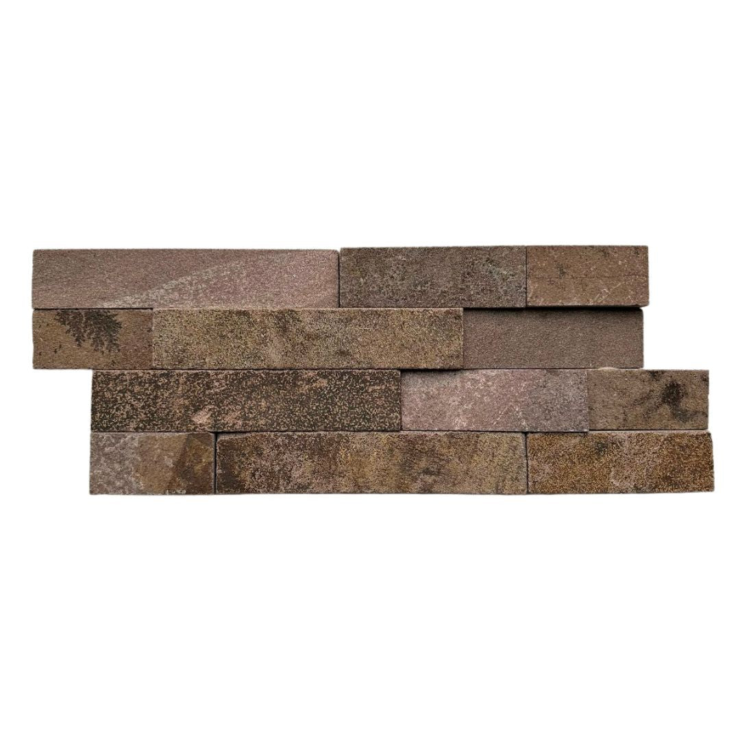 SIERRA VULCANO Basalt Split-face various lenghts rectangles, stacked glued, interlocking Ledger Wall Veneer