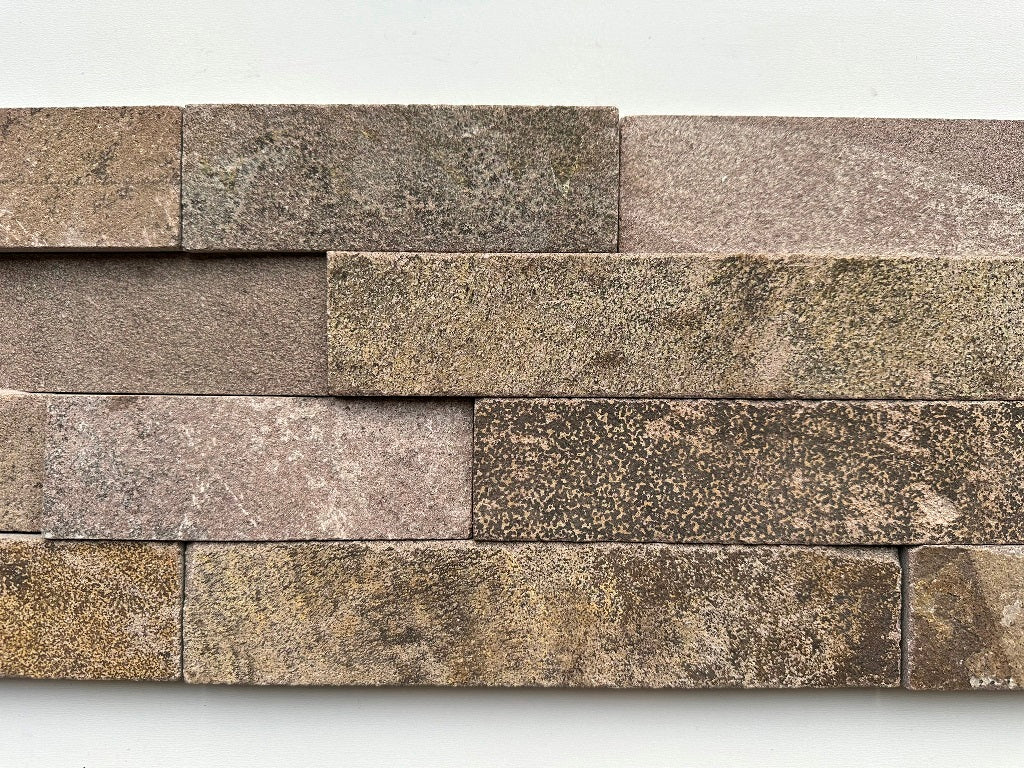 SIERRA VULCANO Basalt Split-face various lenghts rectangles, stacked glued, interlocking Wall Veneer