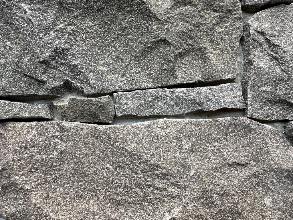 STAR GREY Basalt Split-face irregular random, glued on cement board, interlocking Wall Veneer