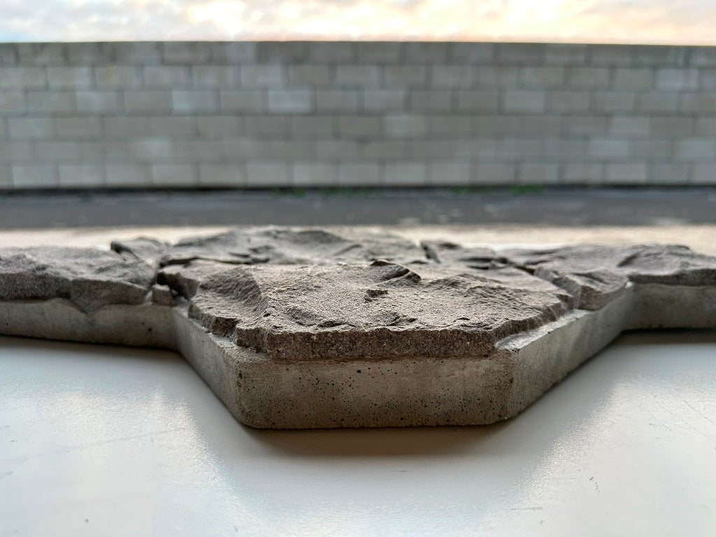 STAR GREY Basalt Split-face irregular random, glued on cement board, interlocking Wall Veneer