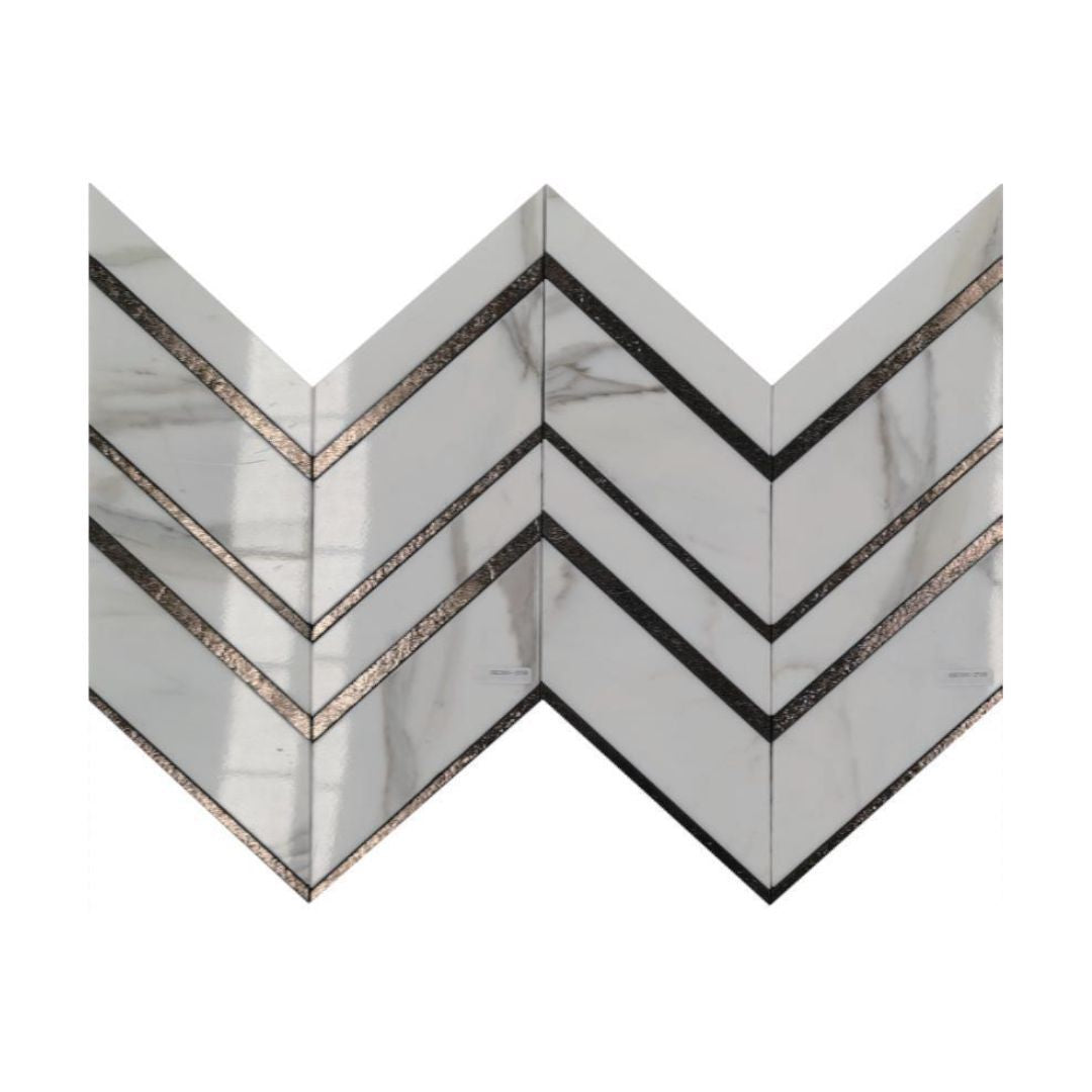 AMARANTE, VENATO CHEVRON MOSAIC