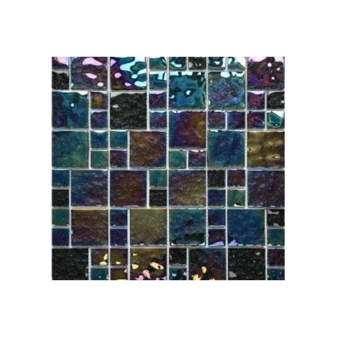 MIDNIGHT OCEAN, SEA GLASS STRAIGHT SET 1.5x1.5 OFFSET
