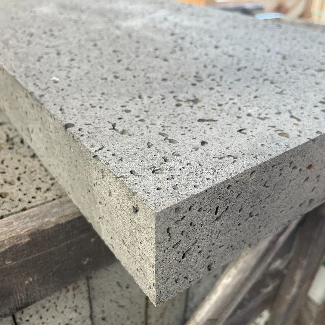 PUKA LAVA GREY - STRAIGHT, Basalt Saw Cut - 36" x 12" x 2.25" thick Paver