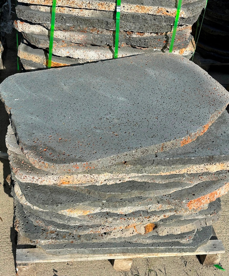 PUKA LAVA GREY - RECTANGLE RANDOM, Basalt Brushed - 30" & up x 24" x 1.5" thick Paver