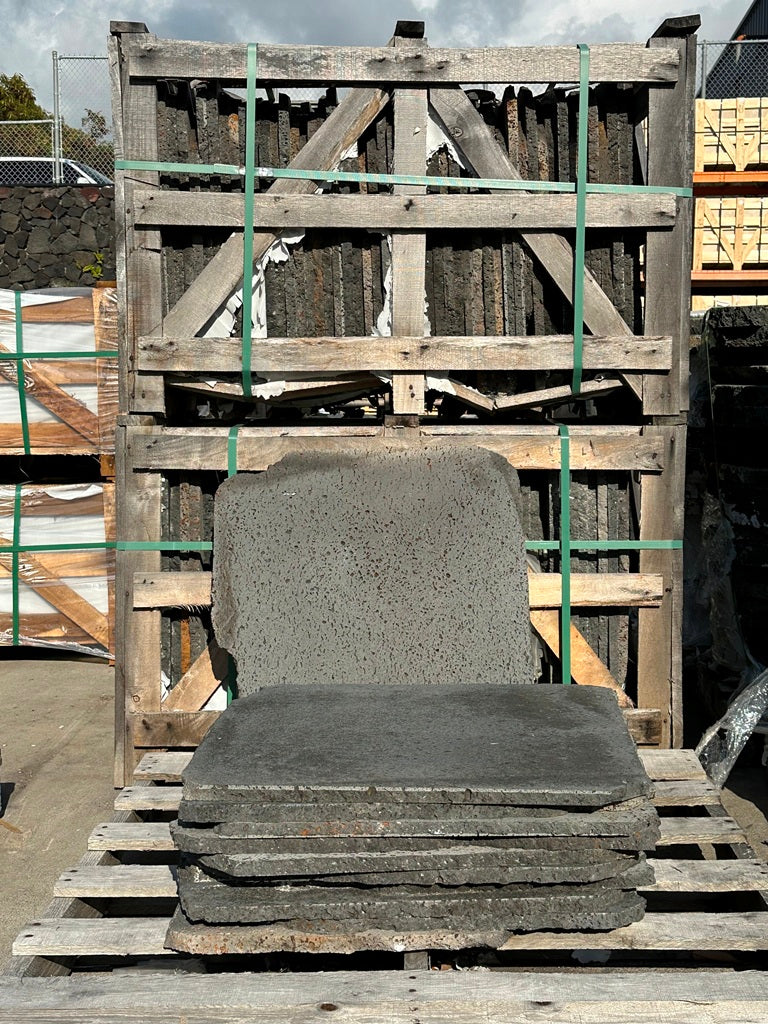 PUKA LAVA GREY - RECTANGLE RANDOM, Basalt Brushed - 30" & up x 24" x 3/4" thick Paver