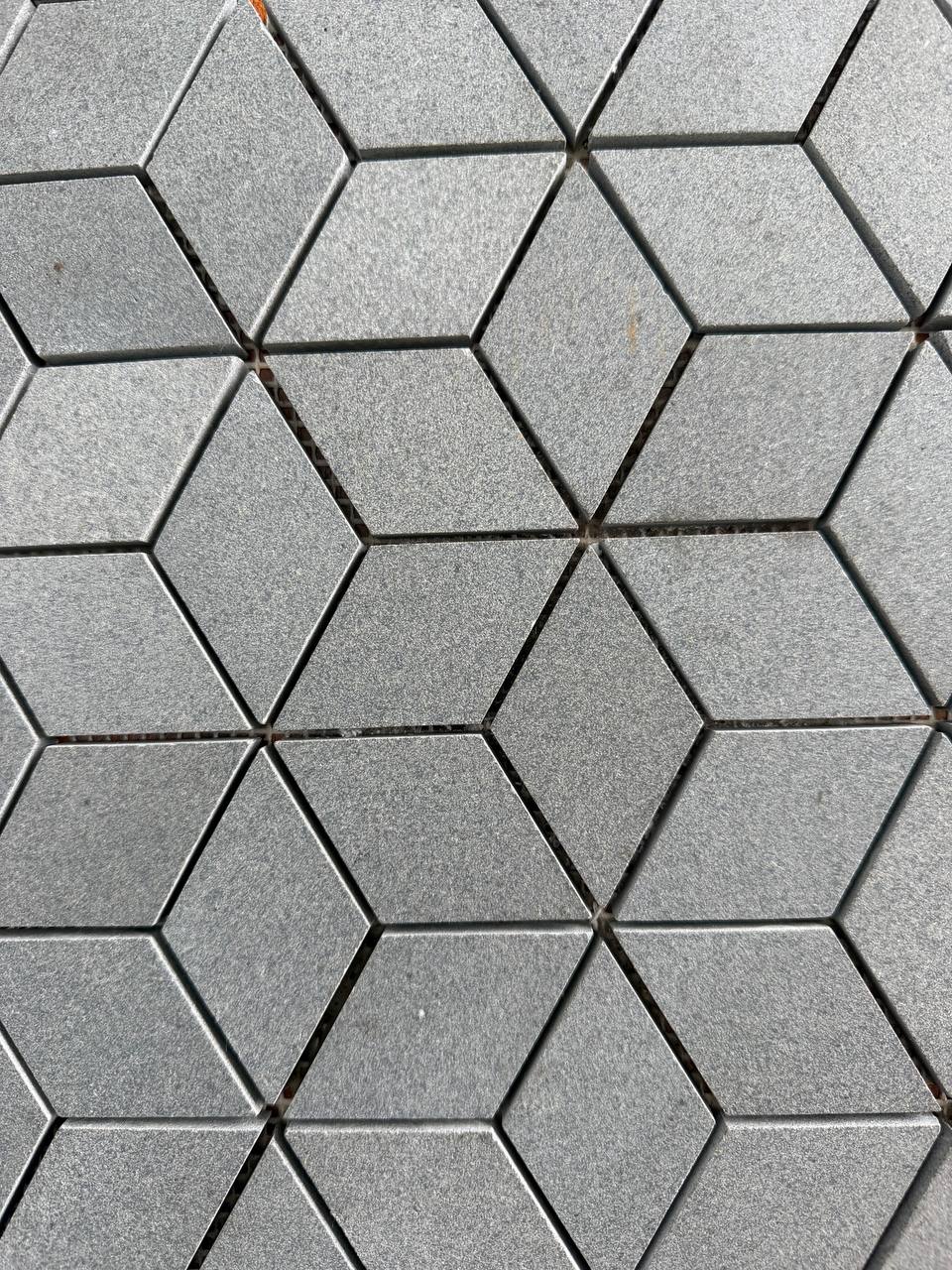 SOLID LAVA GREY 3D Box Brushed Mosaic