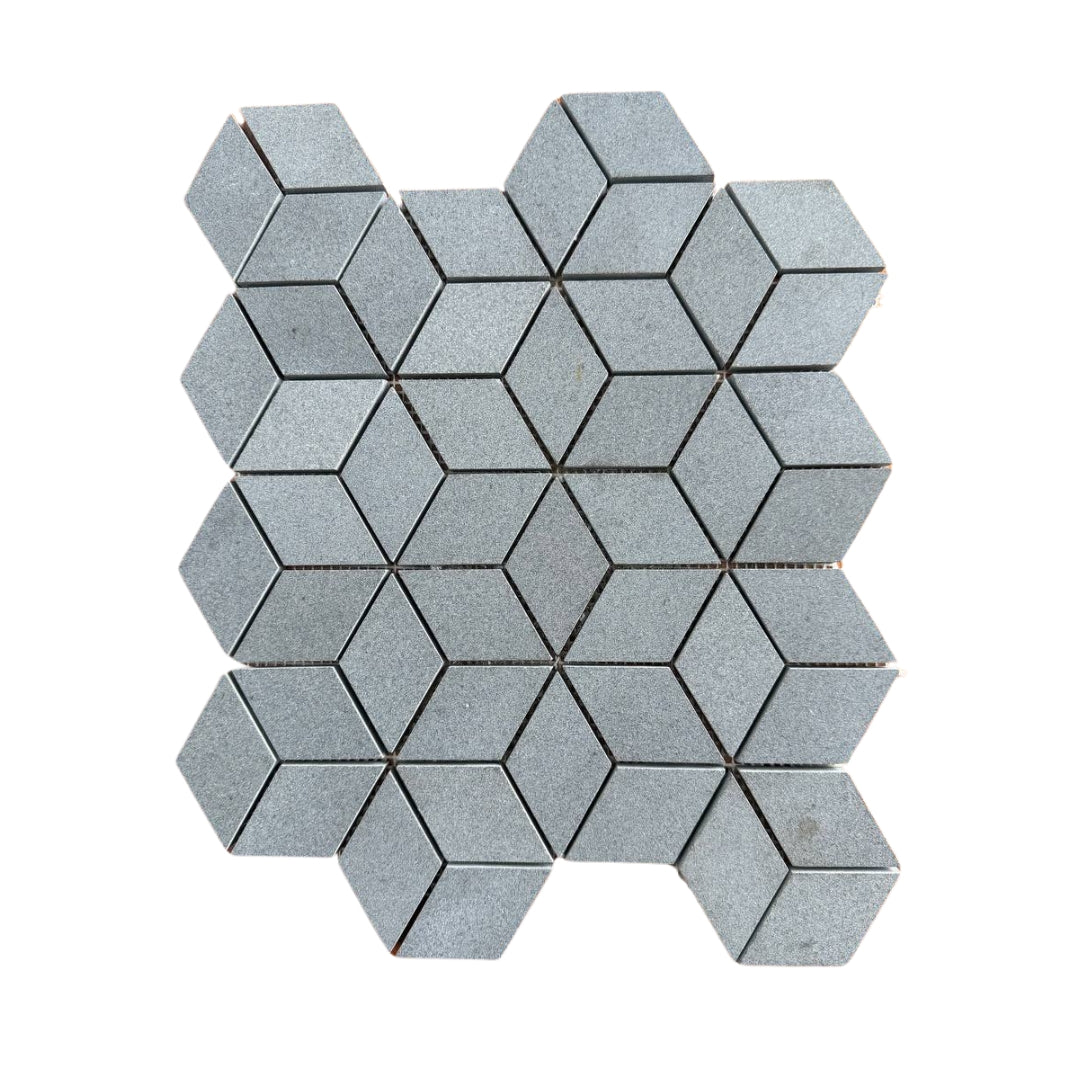 SOLID LAVA GREY 3D Box Brushed Mosaic