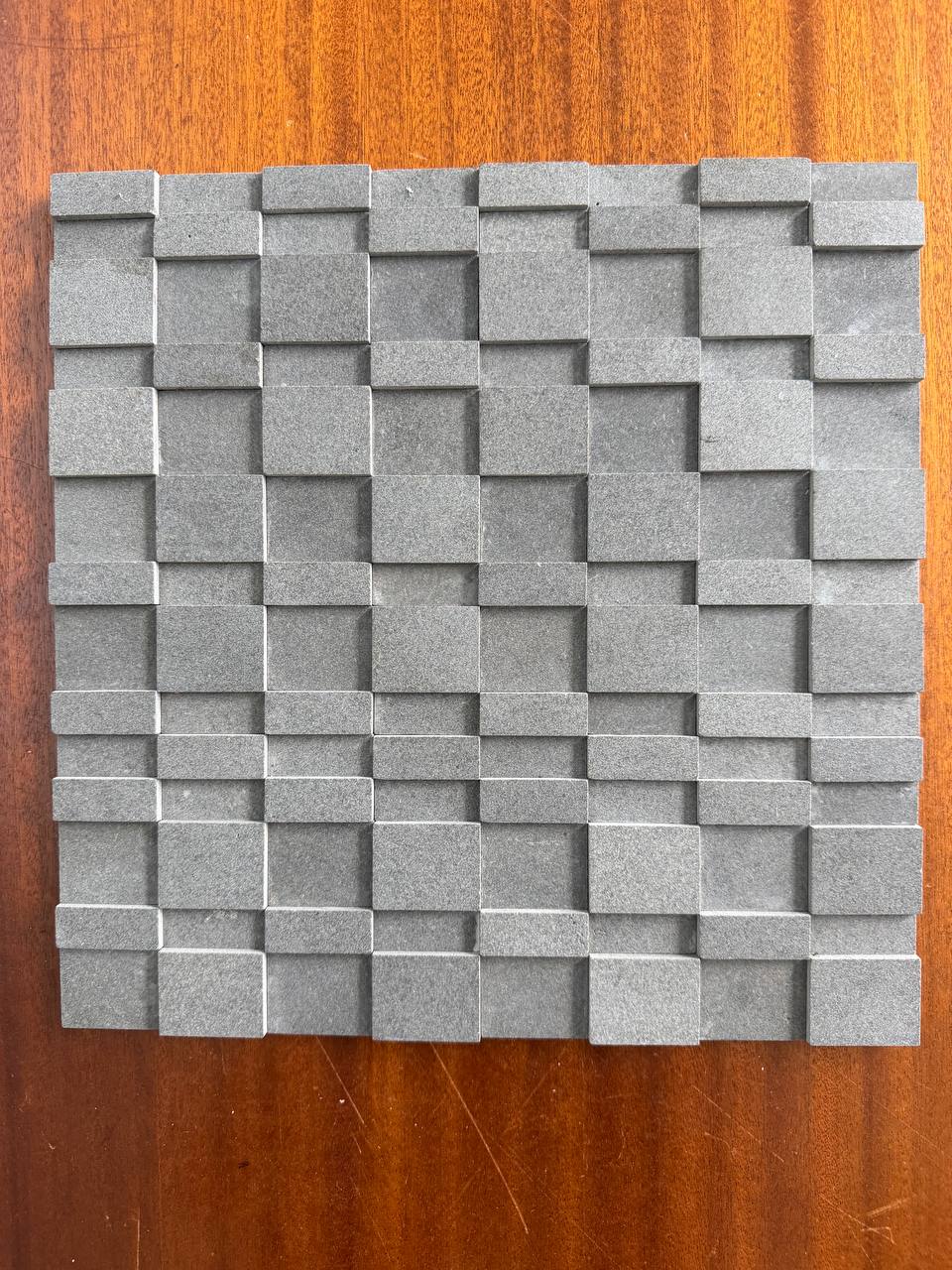 SOLID LAVA GREY 3D Brushed Mosaic - Asian