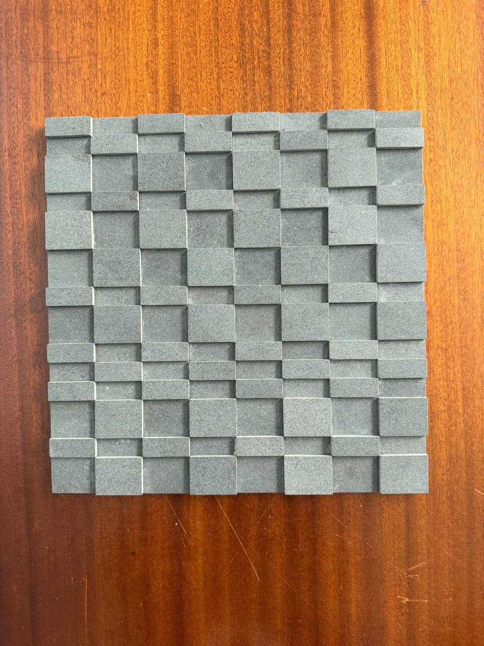SOLID LAVA GREY 3D Brushed Mosaic - Asian