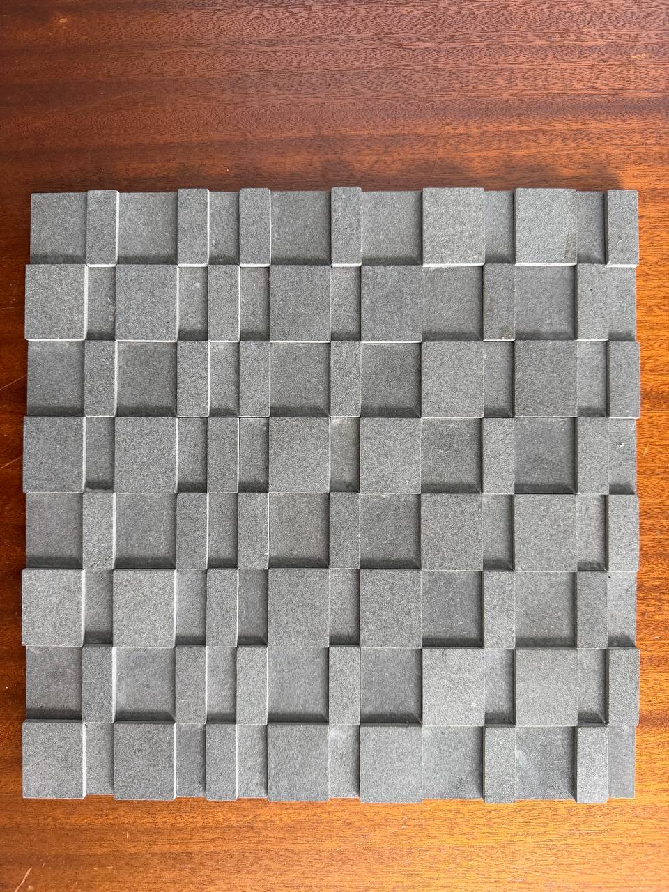 SOLID LAVA GREY 3D Brushed Mosaic - Asian