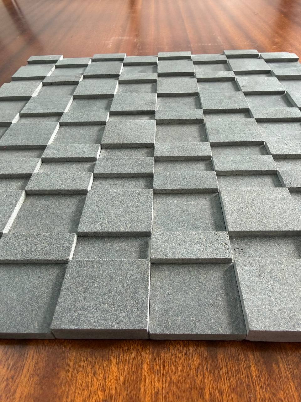 SOLID LAVA GREY 3D Brushed Mosaic - Asian