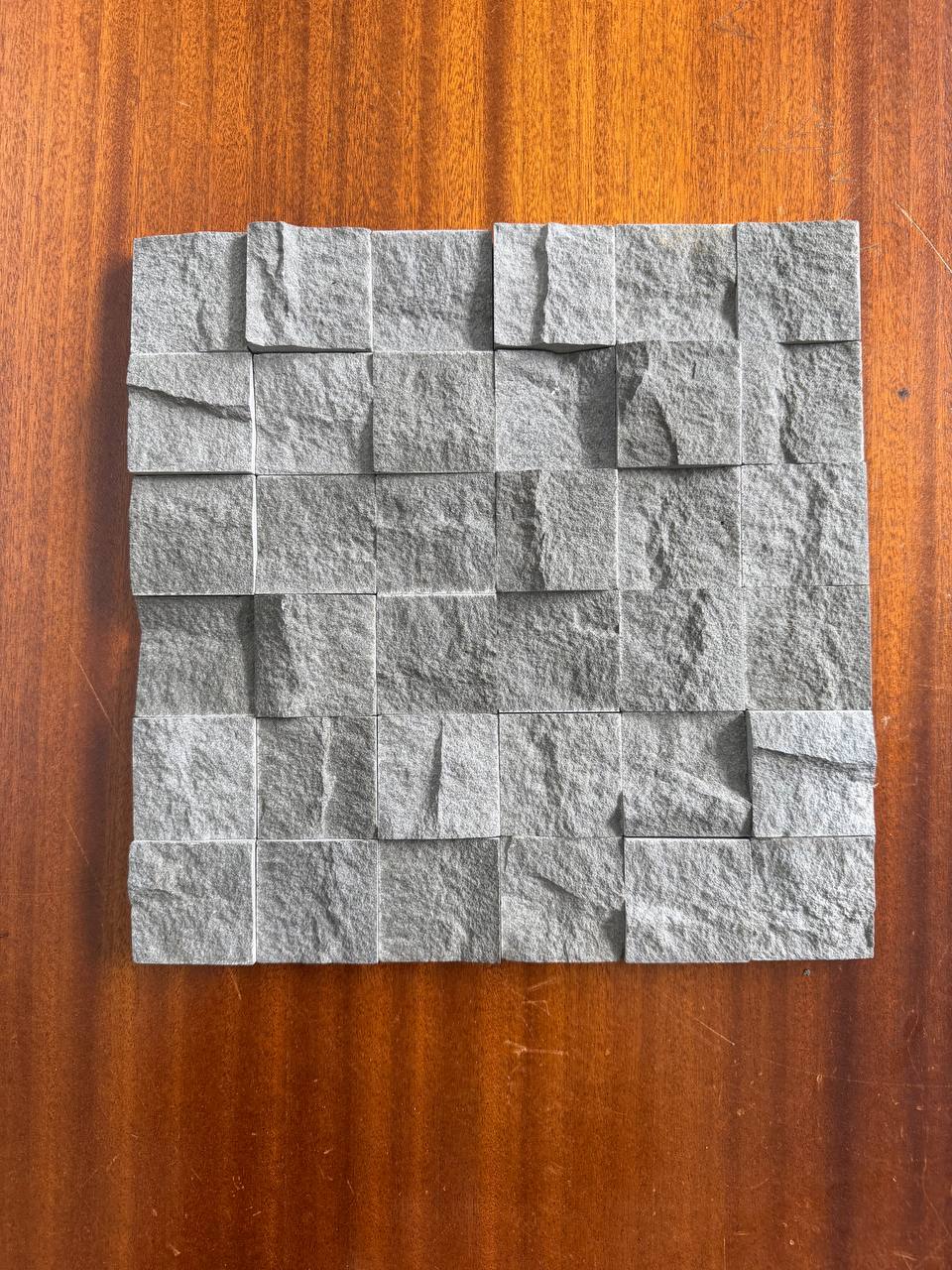 SOLID LAVA GREY Classic Squares 2"x2" Split Face Cladding