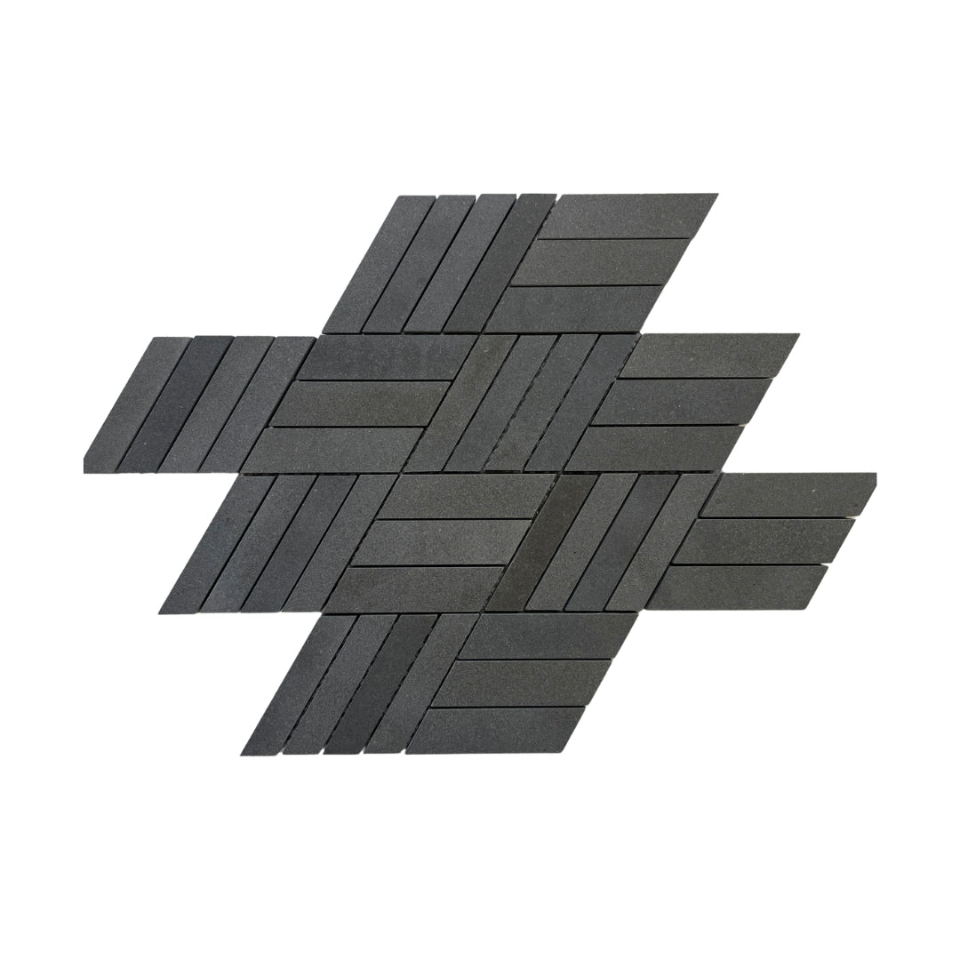 SOLID LAVA GREY Finger Cross Brushed Mosaic