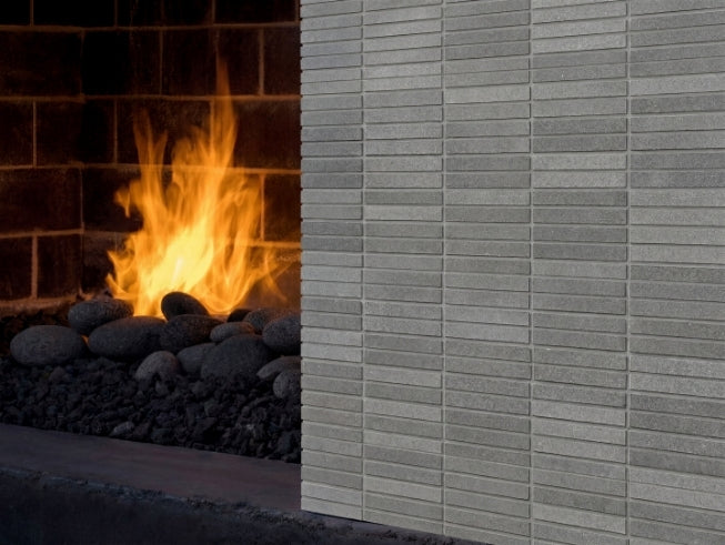 SOLID LAVA GREY Finger Honed Mosaic - Vulcano