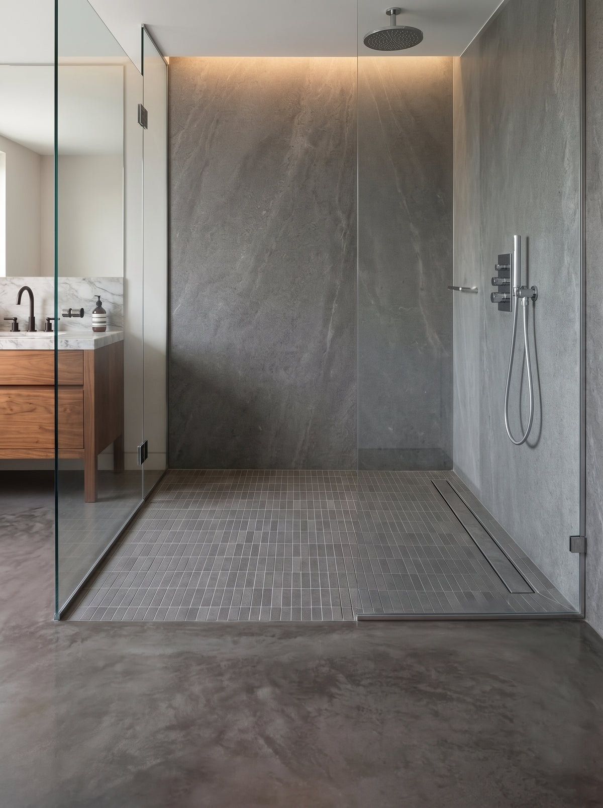 SOLID LAVA GREY Finger Honed Mosaic - Vulcano