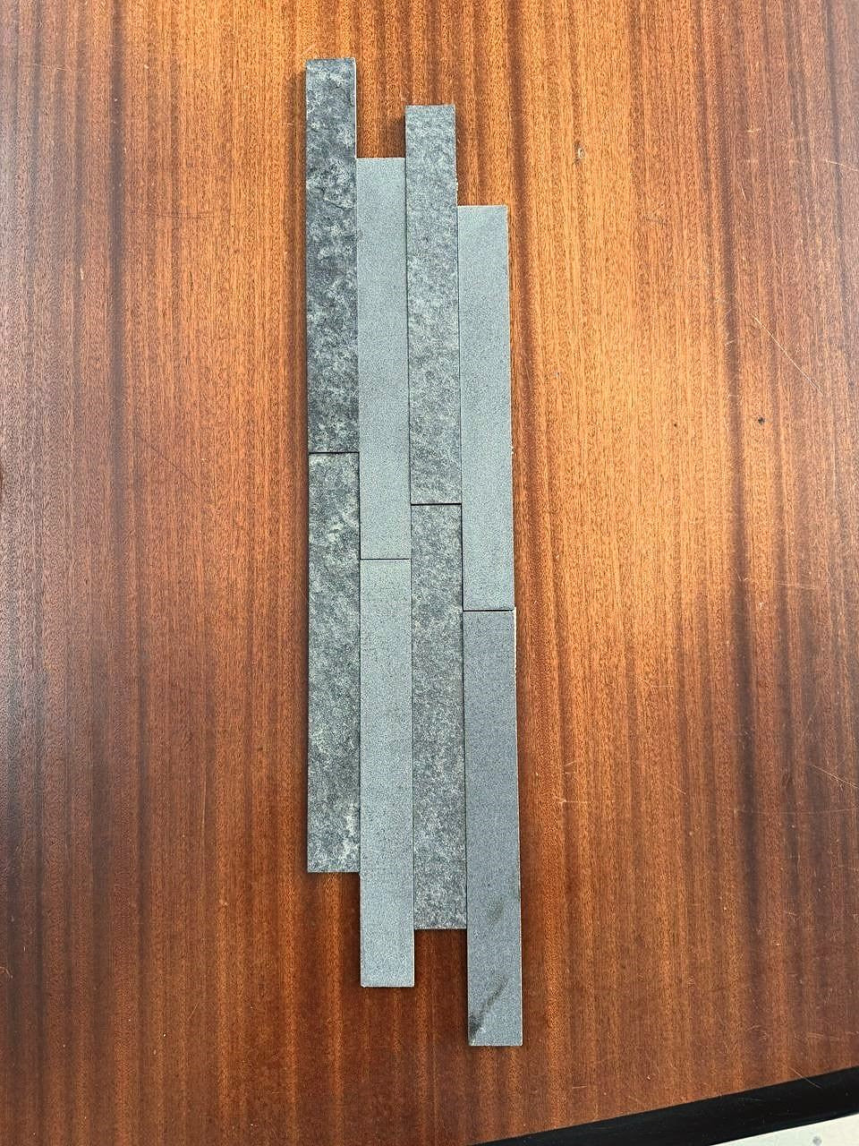 SOLID LAVA GREY Strip Brushed & Flamed/Brushed Mix Ledger Wall Veneer