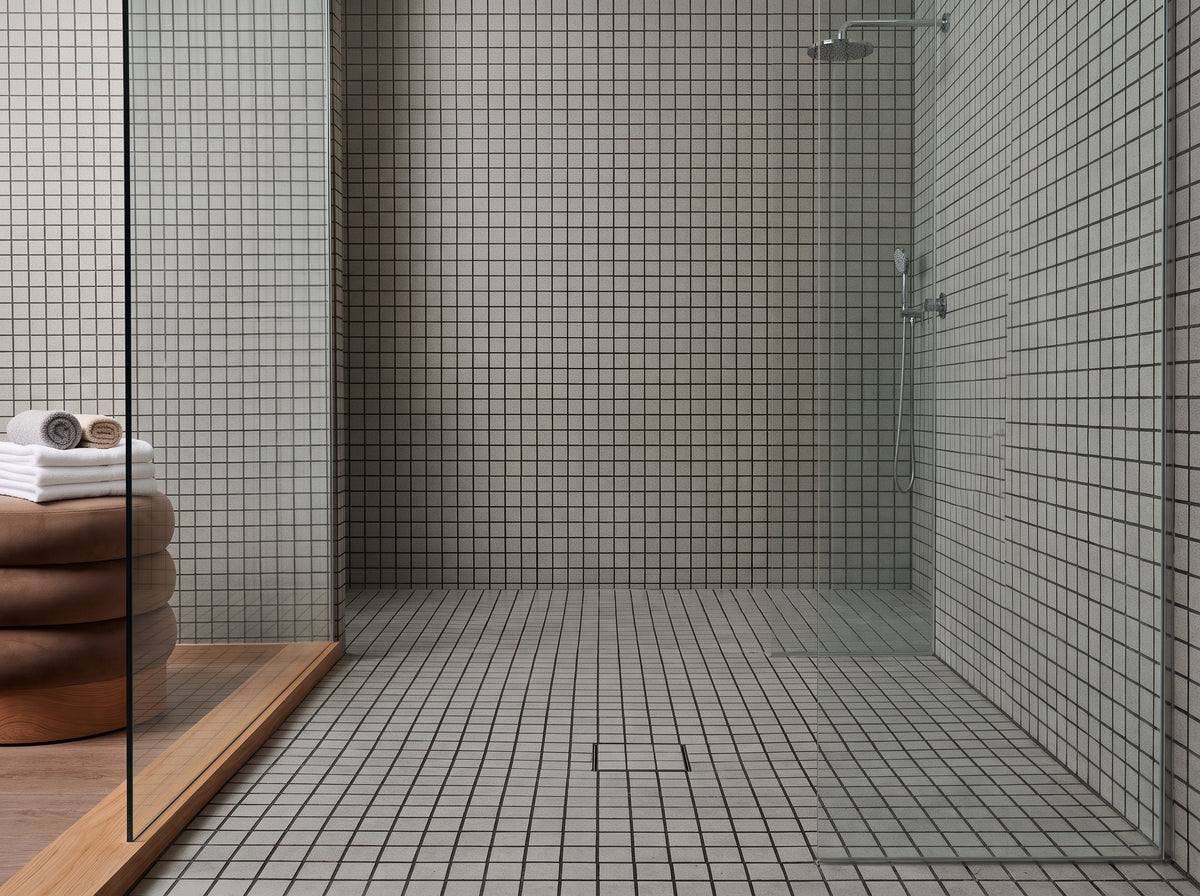 SOLID LAVA GREY Classic Squares 2"x2" on mesh 12"x12" Honed Mosaic - Vulcano
