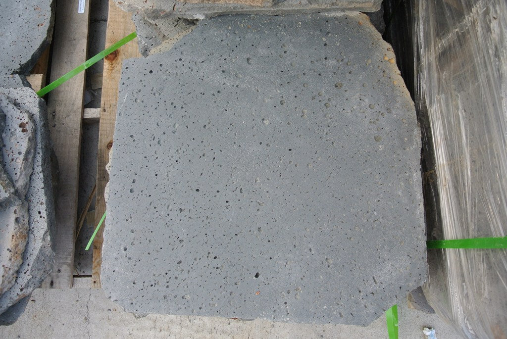 PUKA LAVA GREY - SQUARE RANDOM, Basalt Brushed - 24" diameter x 1.5" thick Paver