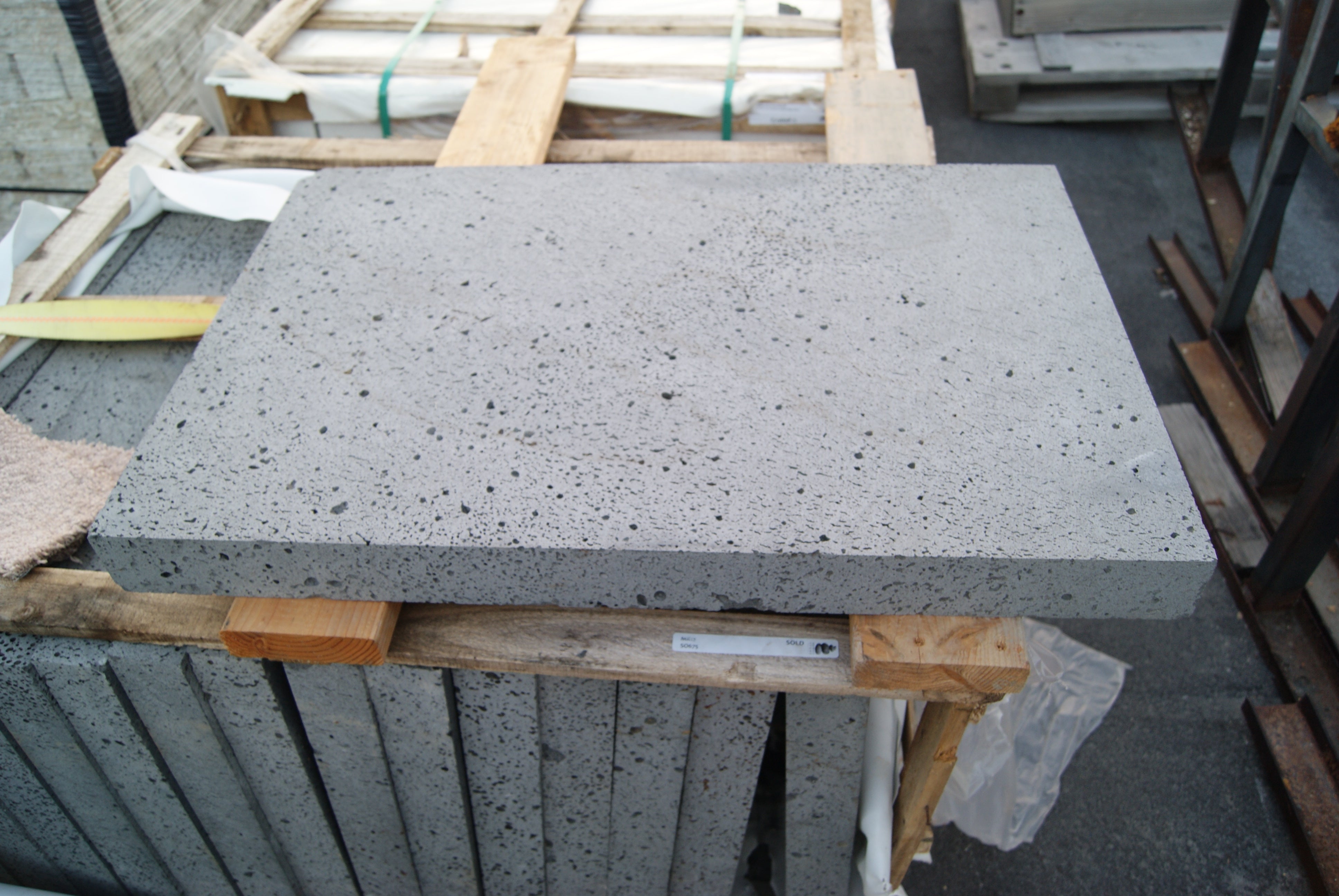 PUKA LAVA GREY - STRAIGHT, Basalt Honed - 36" x 24" x 0.75" Paver & Flagstone