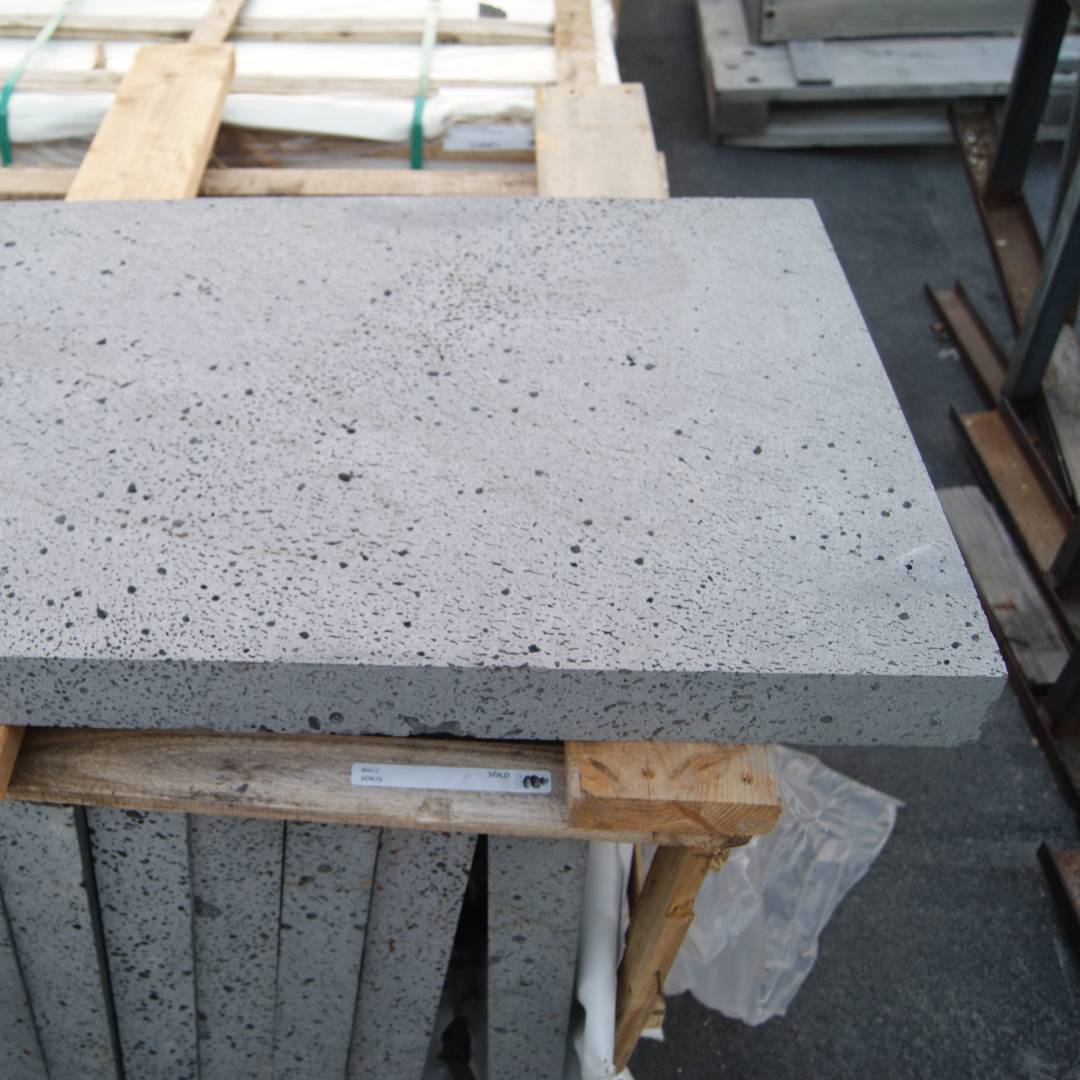 PUKA LAVA GREY - STRAIGHT, Basalt Honed - 36" x 24" x 0.75" Paver & Flagstone