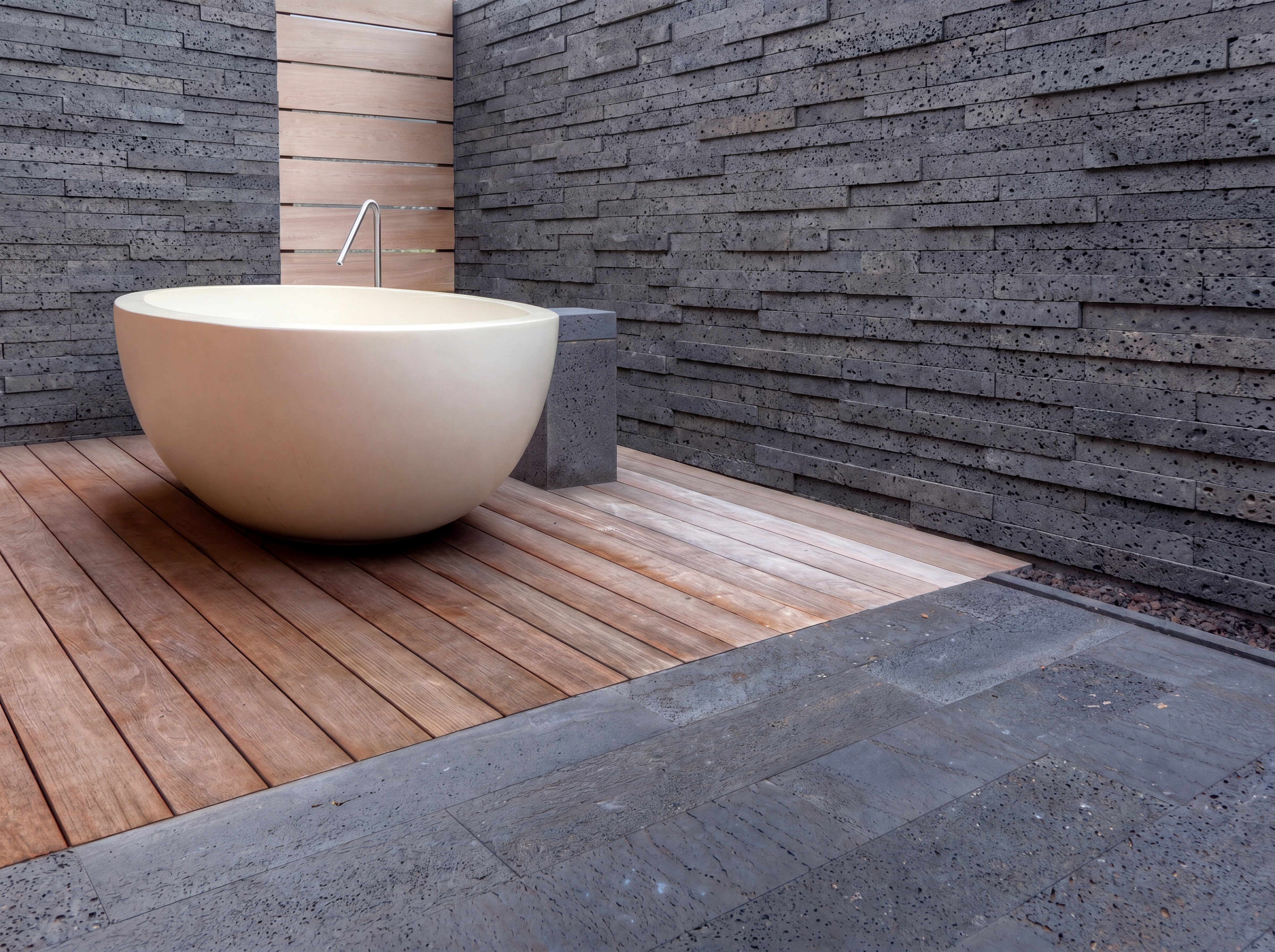 PUKA LAVA GREY Honed Ledger Wall Veneer