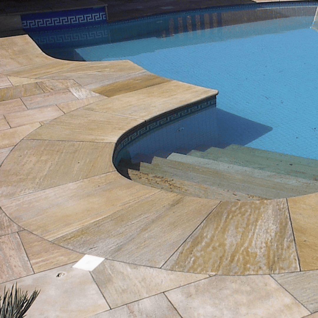 DAFFODIL YELLOW Split-Face Pool Coping - Hawaii Stone