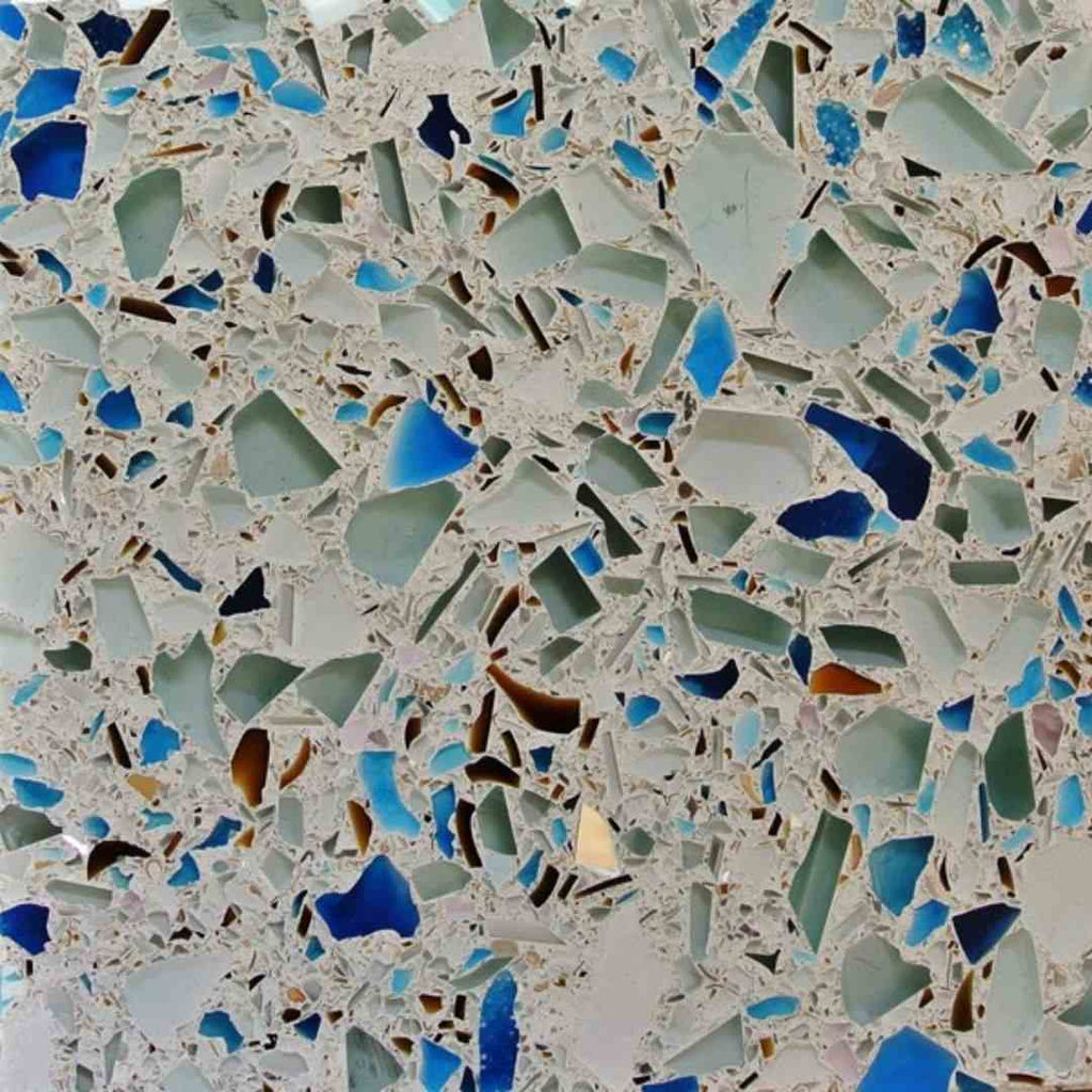 BLUE LAGOON Eco Quartz Polished Slab Hawaii Stone
