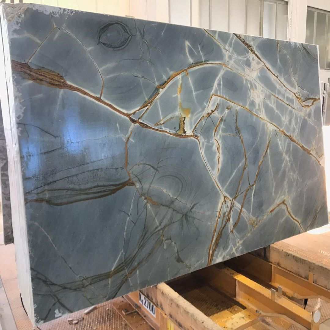 BLUE ROMA Quartzite Polished Slab Hawaii Stone blue-roma-quartzite-polished-slab-hawaii-stone