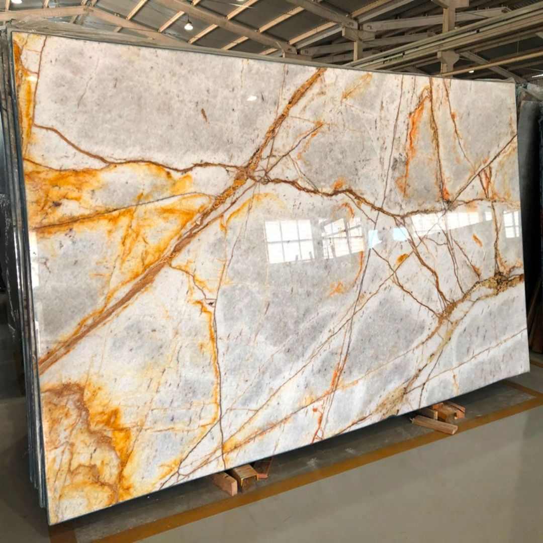 Crystal Imperial Quartzite Slab Hawaii Stone Imports