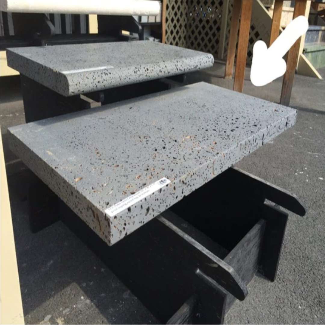 Puka Lava Grey Basalt Pool Coping  Hawaii Stone Imports